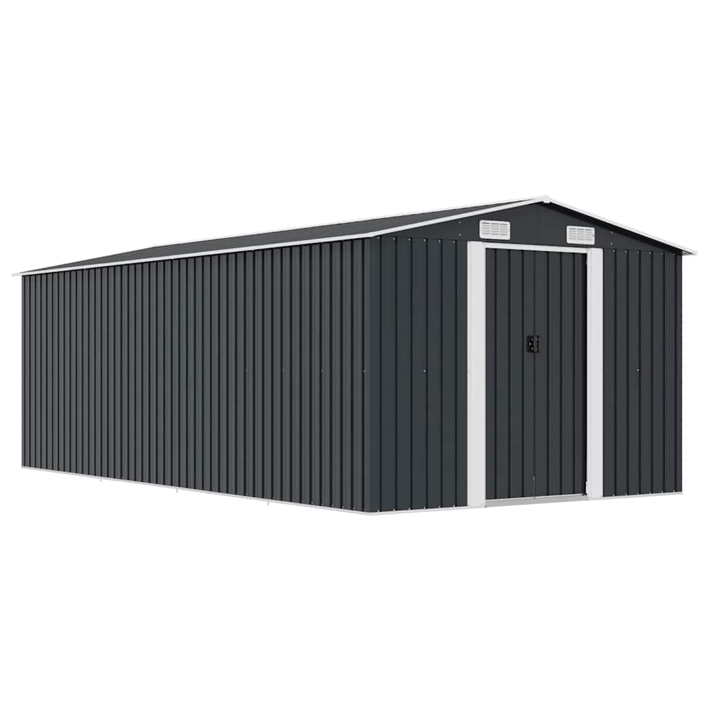 vidaXL Tuinschuur 257x298x178 cm metaal groen