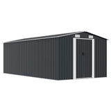 vidaXL Tuinschuur 257x298x178 cm metaal groen