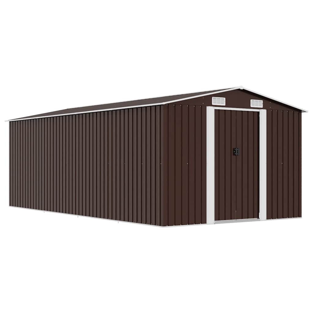 vidaXL Tuinschuur 257x298x178 cm metaal groen