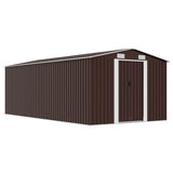 vidaXL Tuinschuur 257x298x178 cm metaal groen