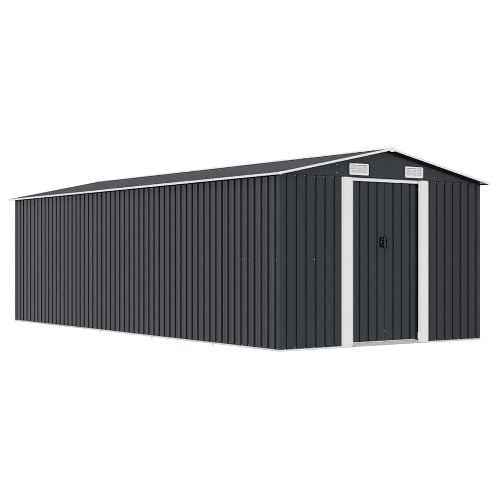 vidaXL Tuinschuur 257x298x178 cm metaal groen