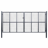 vidaXL Garden Fence Mesh Galvanized Steel 400x150 cm Gray