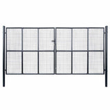 vidaXL Garden Fence Mesh Galvanized Steel 400x150 cm Gray