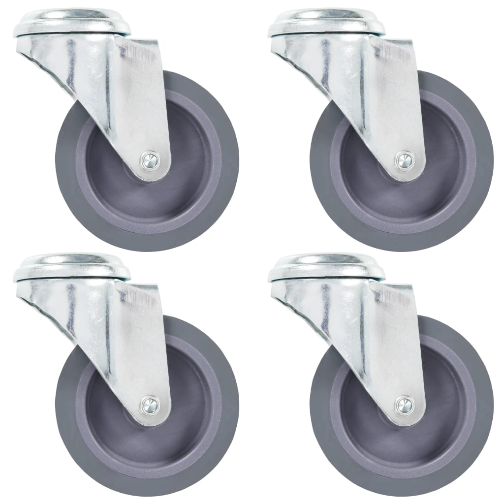 vidaXL Swivel Casters with Bolt Holes 4 pcs 75 mm
