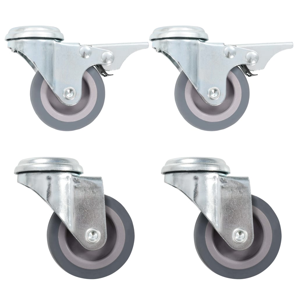 vidaXL Swivel Casters with Bolt Holes 4 pcs 50 mm