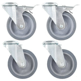 vidaXL Swivel Casters with Bolt Holes 4 pcs 100 mm