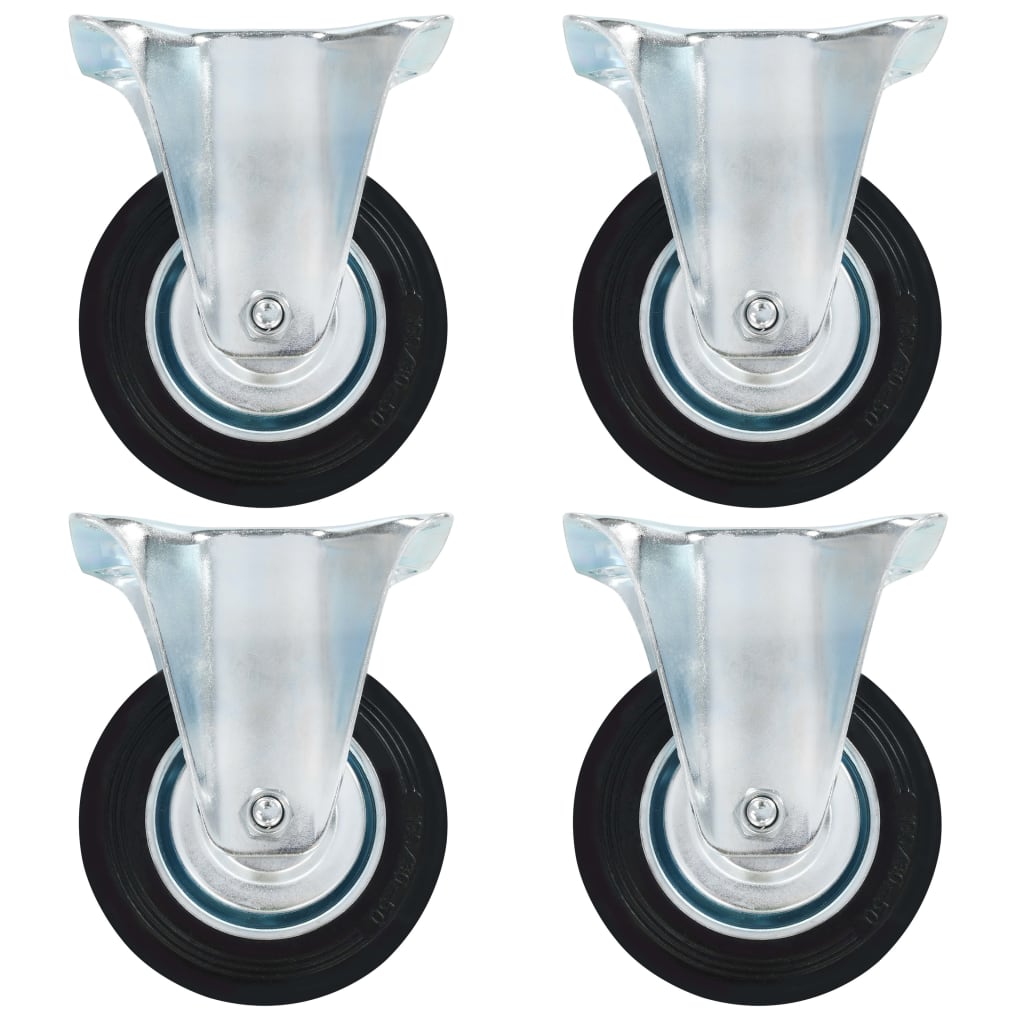 vidaXL Roues fixes 4 pcs 100 mm