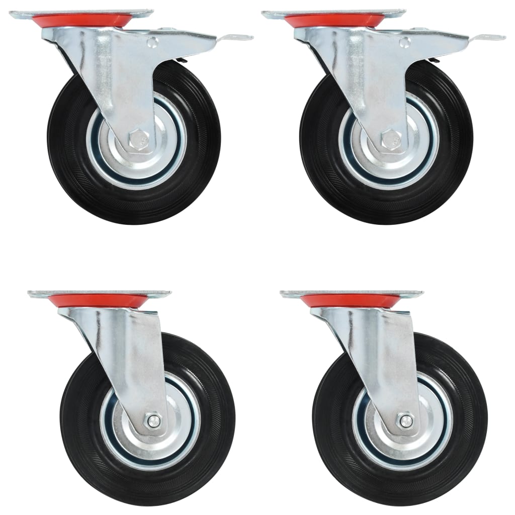 vidaXL Swivel Casters 4 pcs 125 mm