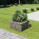 vidaXL Raised Gabion Planter 450x90x100 cm Galvanized Steel