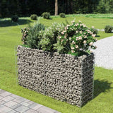 vidaXL Raised Gabion Planter 450x90x100 cm Galvanized Steel