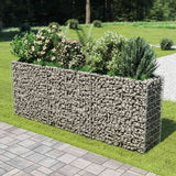 vidaXL Raised Gabion Planter 450x90x100 cm Galvanized Steel