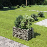 vidaXL Raised Gabion Planter 450x90x100 cm Galvanized Steel