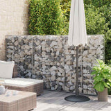 vidaXL Gabion Wall with Lids 20x20x100 cm Galvanized Steel