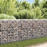vidaXL Gabion Wall with Lids 20x20x100 cm Galvanized Steel