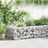 vidaXL Gabion Wall with Lids 20x20x100 cm Galvanized Steel