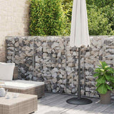 vidaXL Gabion Wall with Lids 20x20x100 cm Galvanized Steel