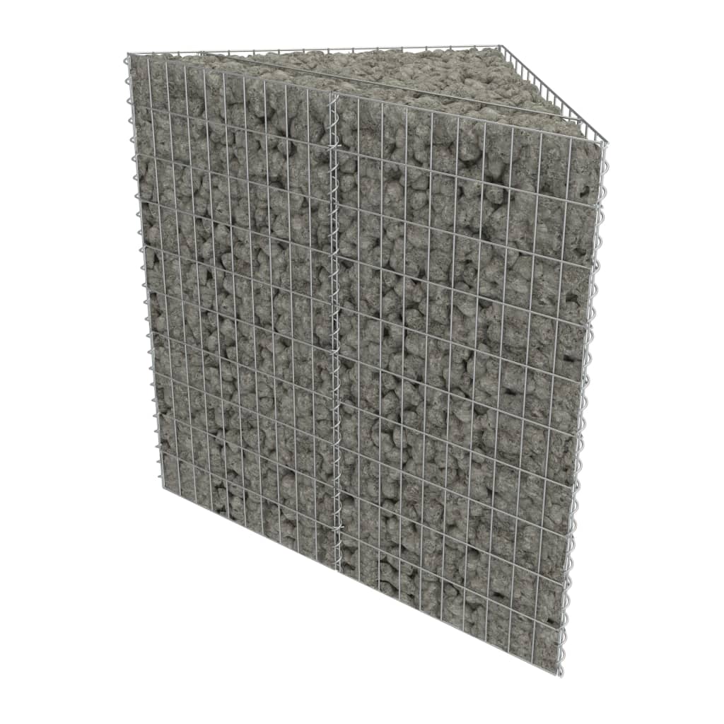 vidaXL Raised Gabion Planter 75x75x100 cm Galvanised Steel