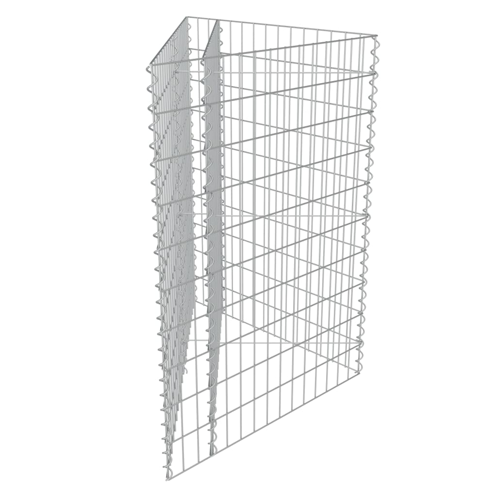 vidaXL Raised Gabion Planter 75x75x100 cm Galvanised Steel
