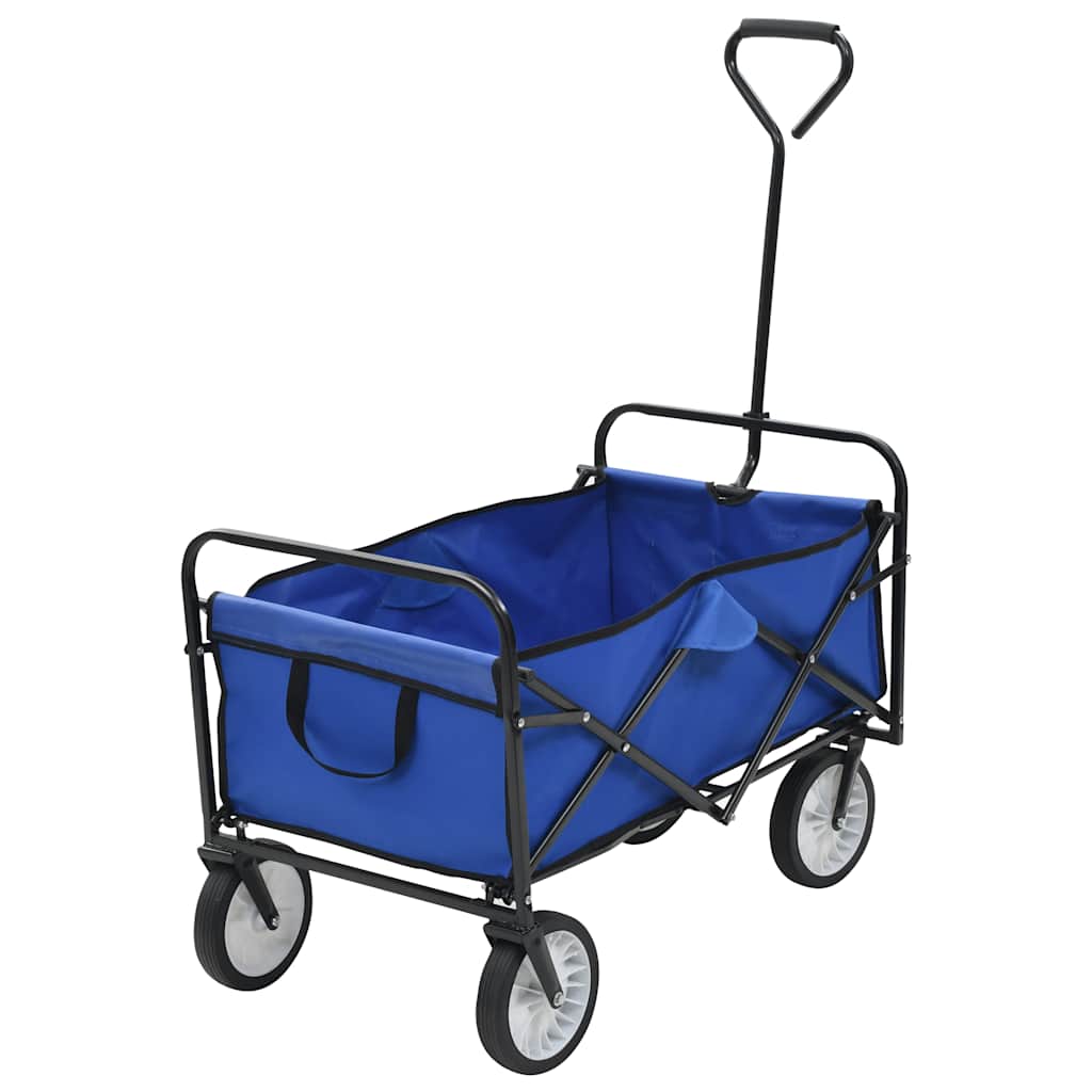 vidaXL Foldable Hand Cart Steel Red