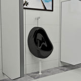 vidaXL Wall-Mounted Urinal with Flush Valve Ceramic White