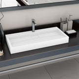 vidaXL Wastafel 50x38x13 cm mineraal gegoten/marmer gegoten wit