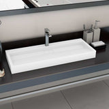 vidaXL Wastafel 50x38x13 cm mineraal gegoten/marmer gegoten wit