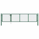 vidaXL Tuinpoort staal 350x75 cm groen