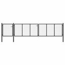 vidaXL Tuinpoort staal 350x75 cm groen