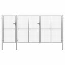 vidaXL Tuinpoort staal 350x75 cm groen