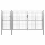 vidaXL Garden gate steel 350x75 cm green