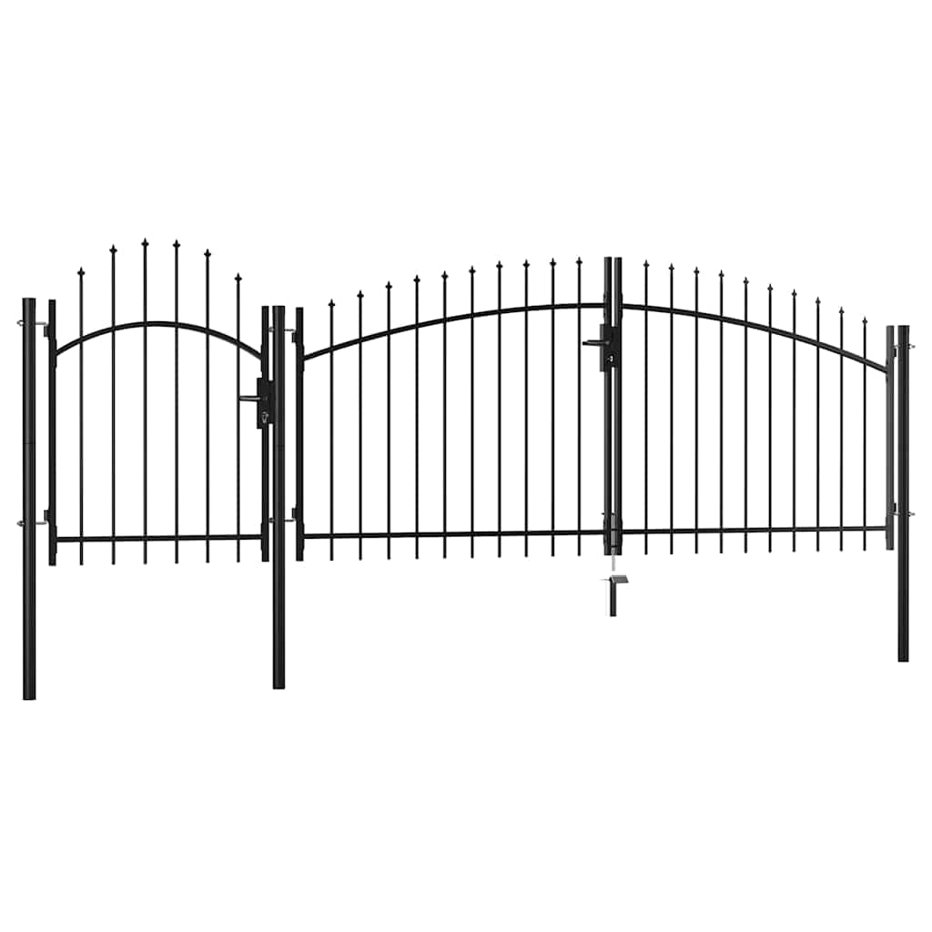 vidaXL Gate 1.5x4 m steel black
