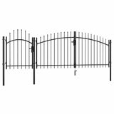 vidaXL Gate 1.5x4 m steel black