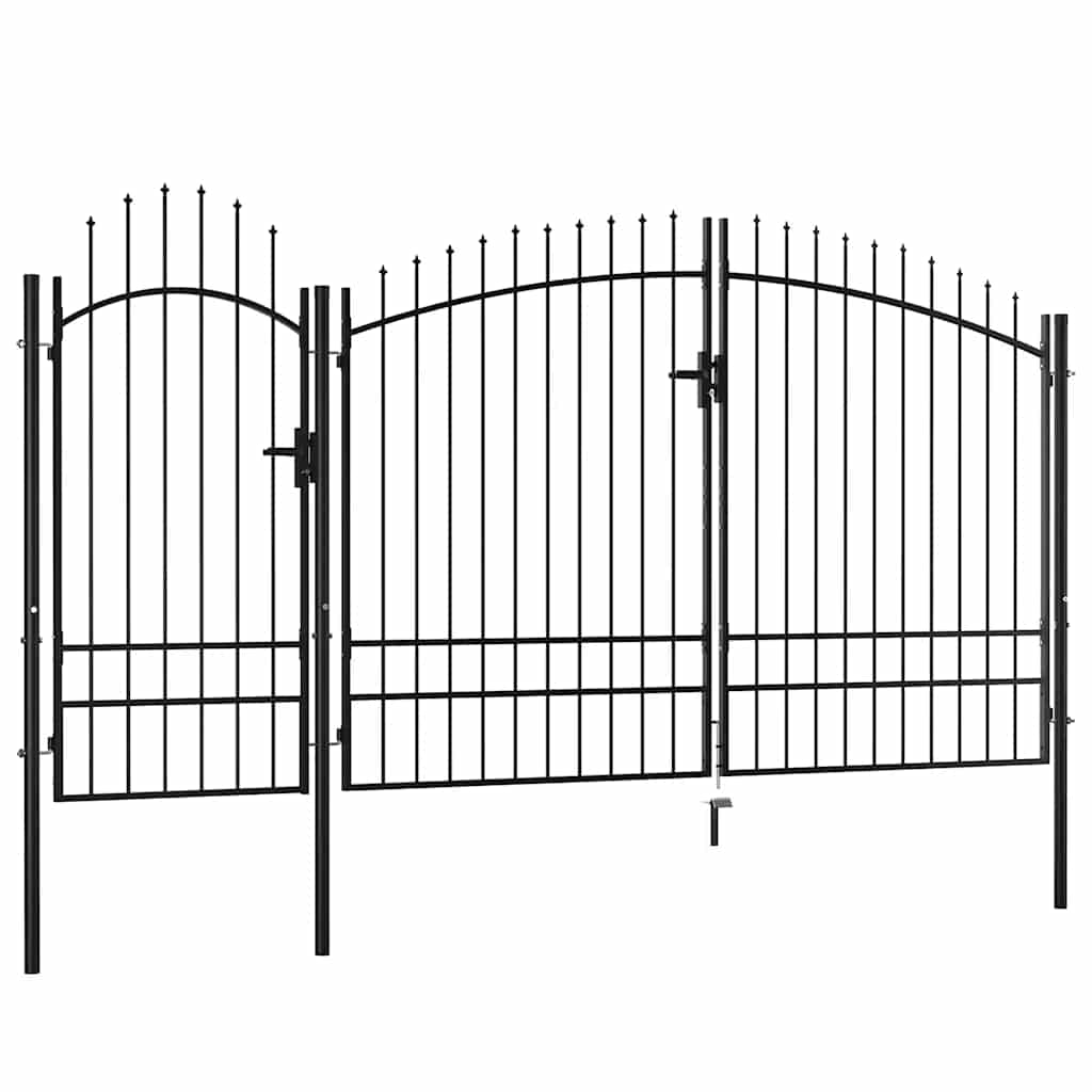 vidaXL Gate 1.5x4 m steel black