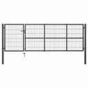 vidaXL Porte de jardin avec plateau 350x100 cm acier vert
