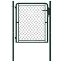 vidaXL Tuinpoort staal 100x75 cm groen