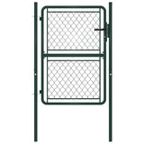 vidaXL Garden Gate Steel 100x75 cm Green
