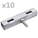 vidaXL U-matverbinding 10 sets antraciet