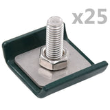 vidaXL Grid Mat Connection 25 sets anthracite
