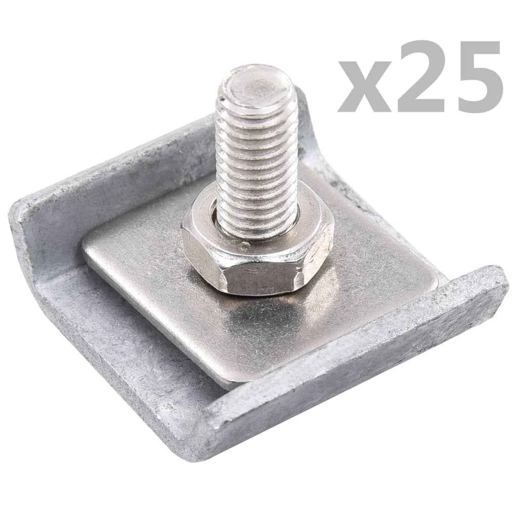 vidaXL Grid Mat Connection 25 sets anthracite