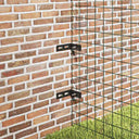 vidaXL Wand hoekverbinding 10 sets antraciet