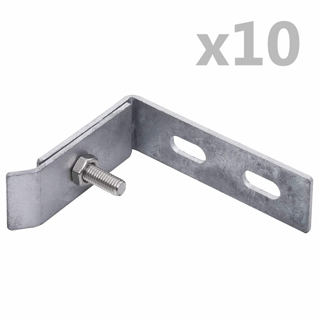 vidaXL Wand hoekverbinding 10 sets antraciet
