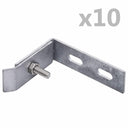 vidaXL Wand hoekverbinding 10 sets antraciet
