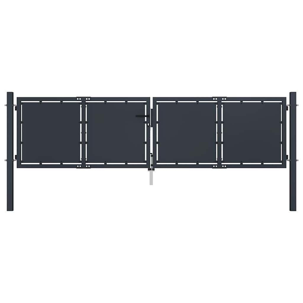 vidaXL Garden Gate Steel 100x75 cm Anthracite