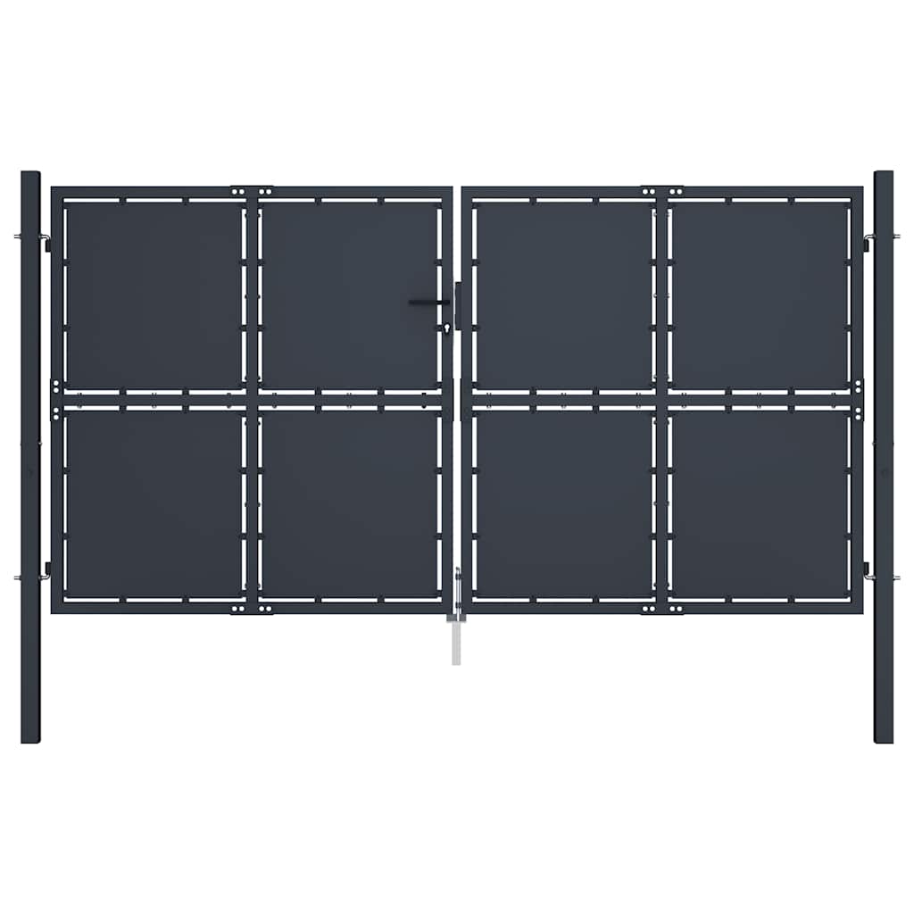 vidaXL Garden Gate Steel 100x75 cm Anthracite