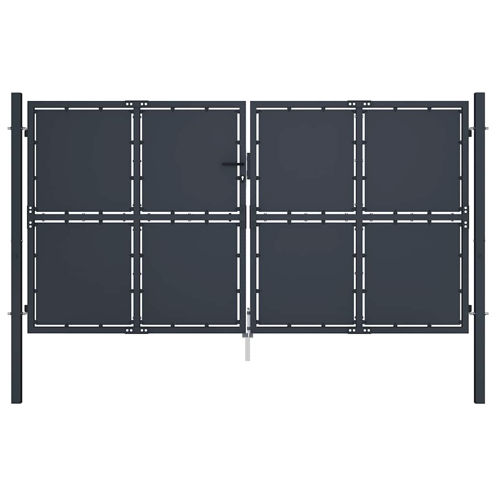 vidaXL Garden Gate Steel 100x75 cm Anthracite