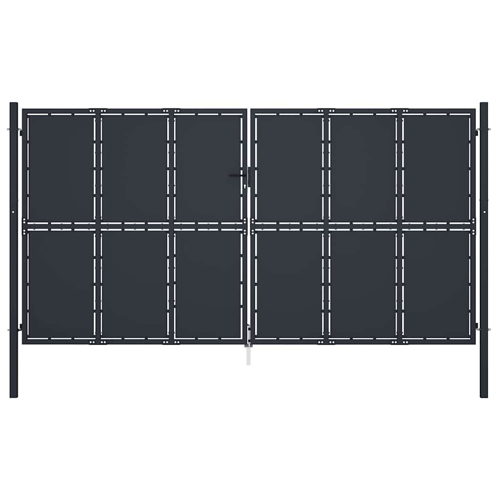 vidaXL Garden Gate Steel 100x75 cm Anthracite