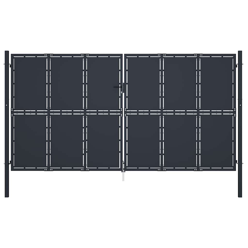 vidaXL Garden Gate Steel 100x75 cm Anthracite