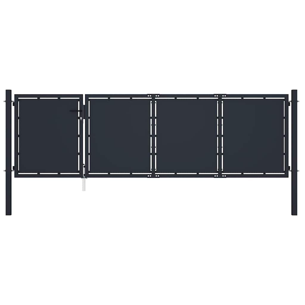 vidaXL Garden Gate Steel 100x75 cm Anthracite