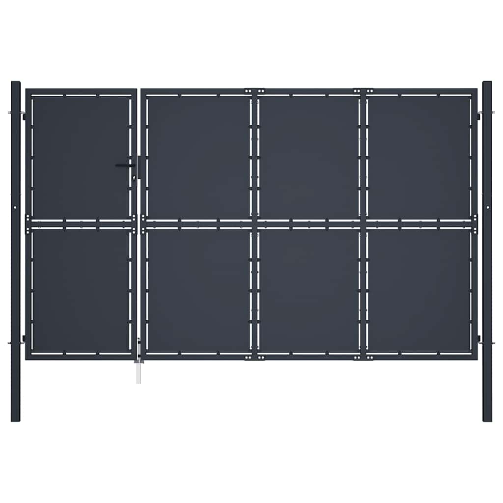 vidaXL Garden Gate Steel 100x75 cm Anthracite