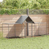 vidaXL Chicken Run 3x1x1.5 m Galvanized Steel